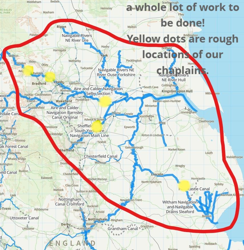 Map showing the outline of our Derby and Lincolnshire Hub